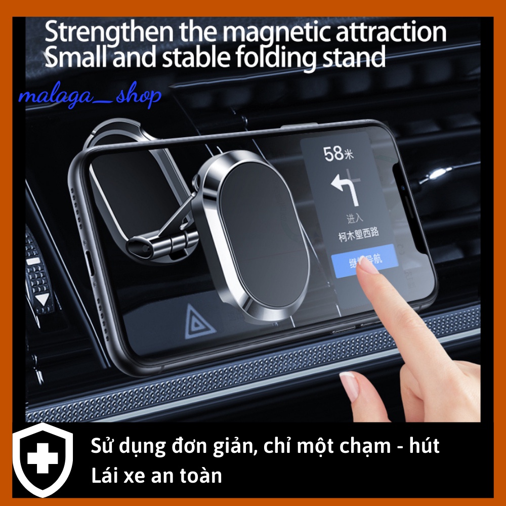 Giá đỡ điện thoại trên ô tô, gắn taplo hút nam châm cực mạnh, có thể xoay 360 và nâng hạ tùy ý GDT-NH