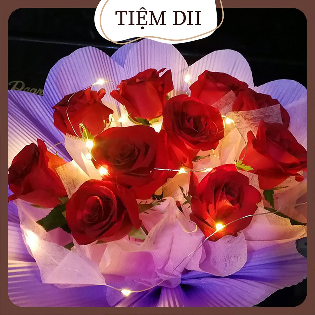 Đèn Nháy MiNi Đèn Đom Đóm Led Fairylight Kèm Pin Không Cần Cắm Điện Đèn Trang Trí Quà Tặng