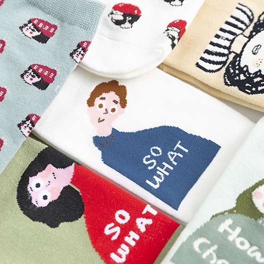 Vớ Cotton Mềm Mại Chống Trượt Thoáng Khí Thấm Hút Mồ Hôi In Họa Tiết Hoạt Hình Dễ Thương Thời Trang Cho Nữ