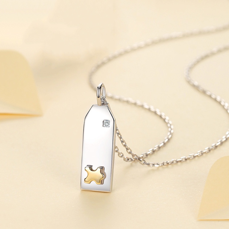 Vòng cổ Mặt Mảnh Ghép Thời Trang Cho Cặp Đôi