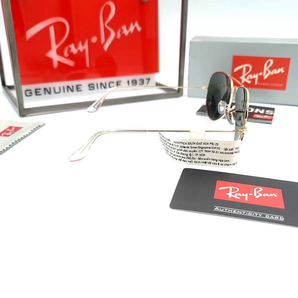 Kính mát RayBan Aviator RB3025-L0205 hàng hiệu Italy