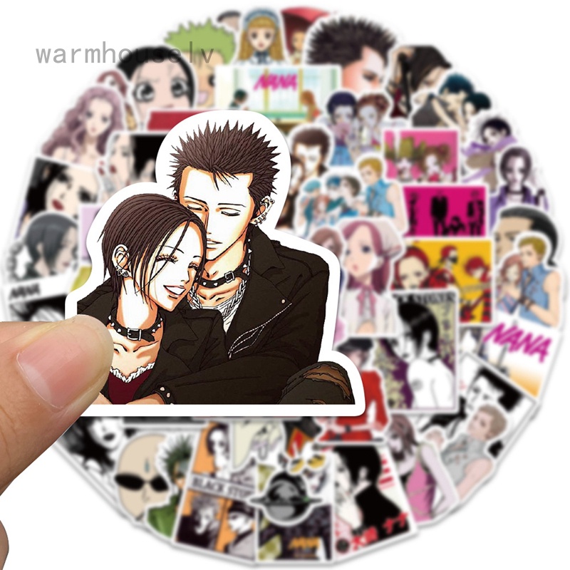 Bộ 50 Sticker Anime NaNa Trang Trí Ván Trượt, Laptop, Notebook, Xe Hơi
