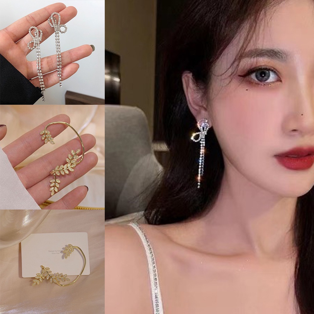 Bông Tai Hình Cánh Bướm Đính Đá Zircon Thời Trang Cho Nữ