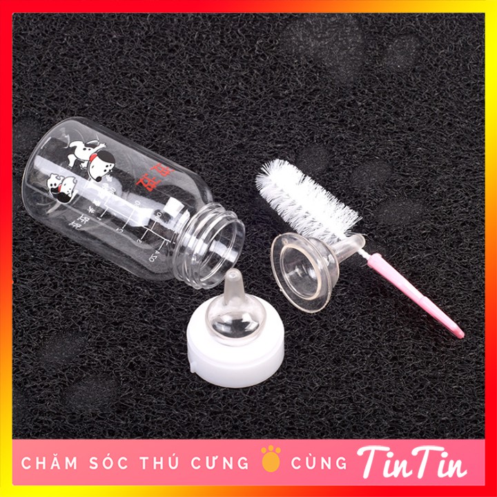 Bình ti bơm sữa cho chó mèo sơ sinh 120ml #Tintin Pet Store