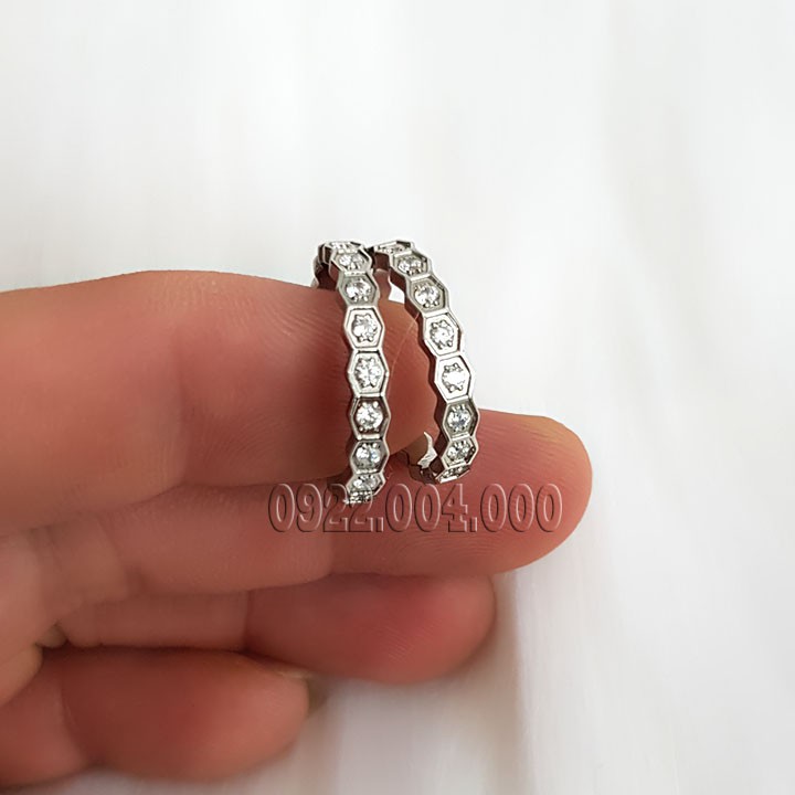 Nhẫn nữ, nhẫn nam ziczac đính đá nguyên vòng.