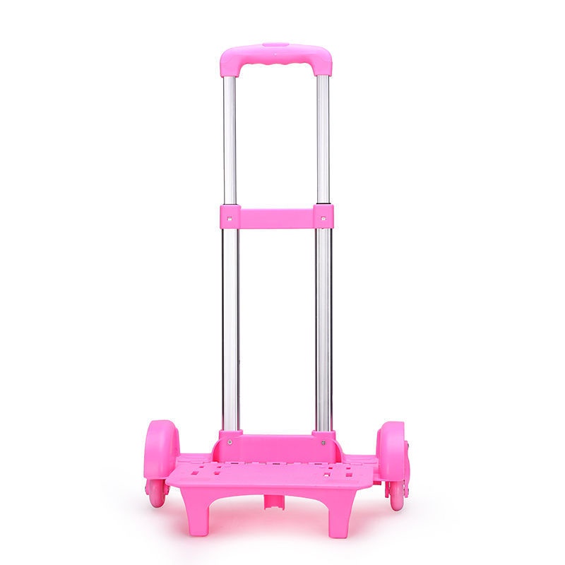 Cần Kéo Balo Cho Bé 6 Bánh, Cây Kéo Balo Leo Cầu Thang Vượt Mọi Địa Hình 2 Màu Hồng Đen