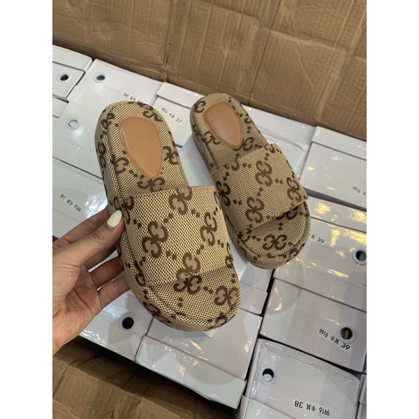 DÉP XUỒNG QUẢNG CHÂU màu nâu như ảnh cao 4cm