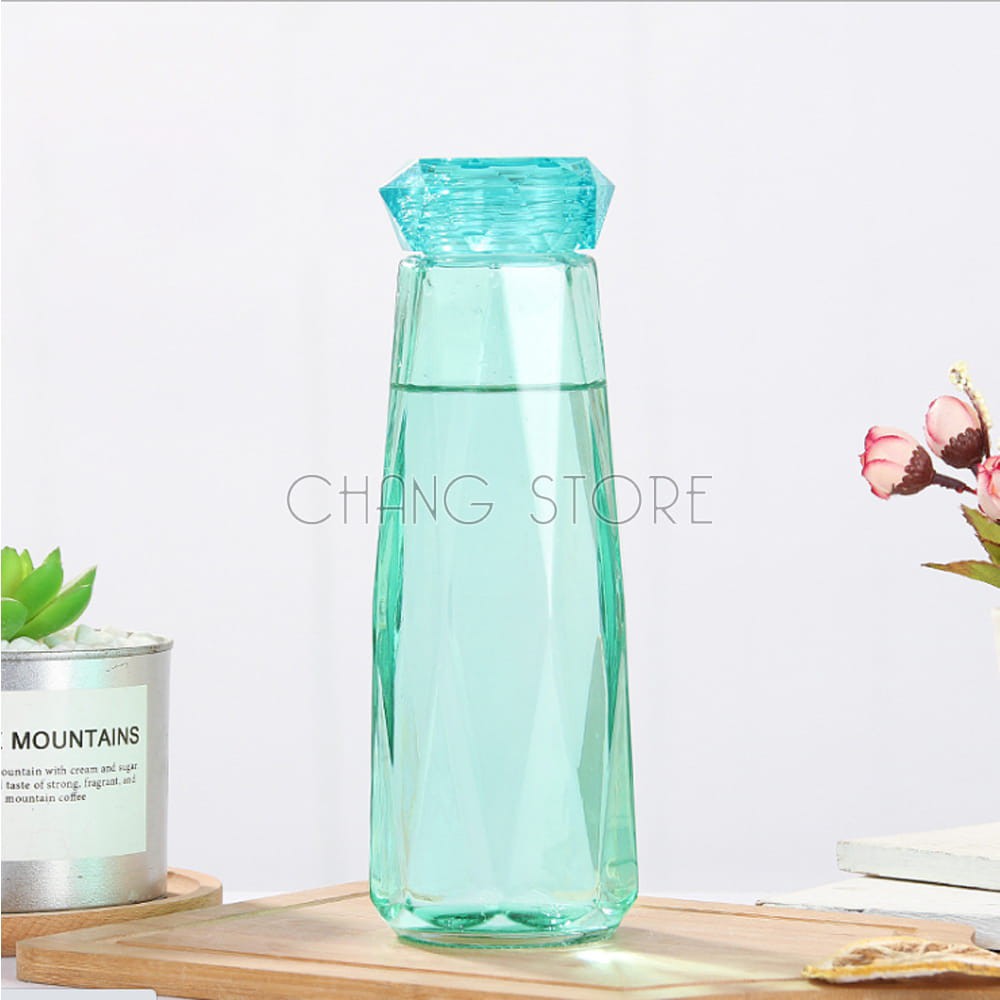 Bình thủy tinh kim cương nhiều màu 450ml cải tiến siêu nhẹ, siêu chịu nhiệt, cực bền