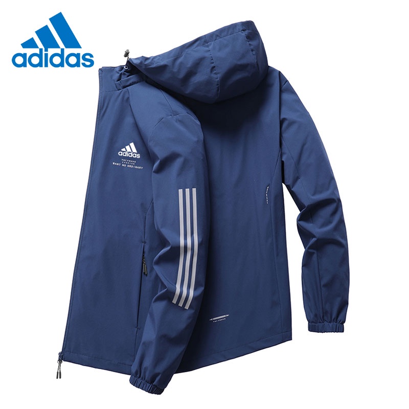 Áo khoác gió thể thao Adidas thoáng khí chống thấm nước cỡ L-8XL cho nam