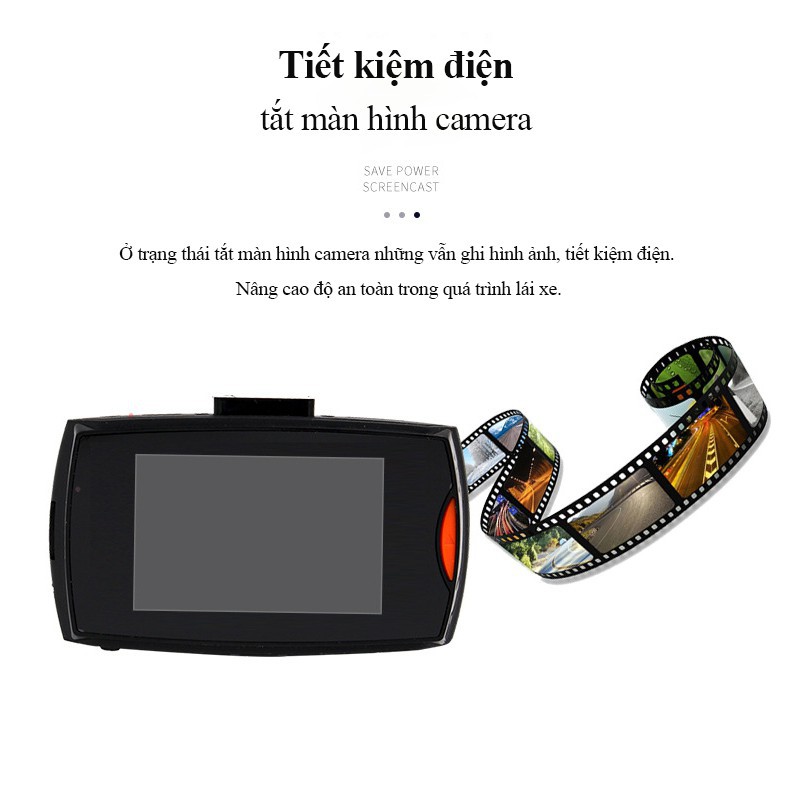 Camera hành trình 1080P quay đêm độ phân giải thấu kính đôi lùi tiến xe Giám sát toàn cảnh 24h