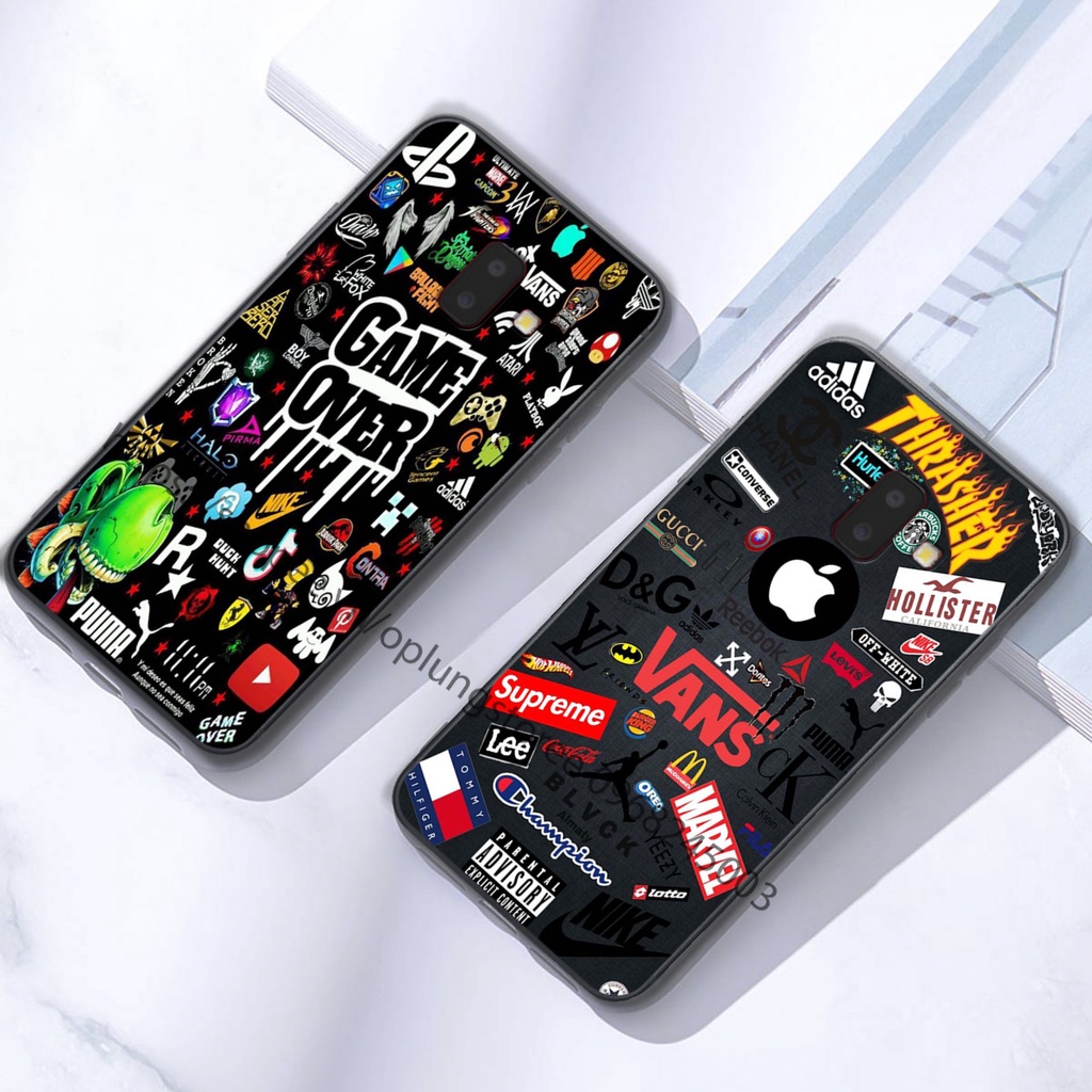 Ốp lưng và cường lực Samsung J6 2018 / J6 Plus / J6+ in hình thương hiệu thời trang đa sắc cá tính.