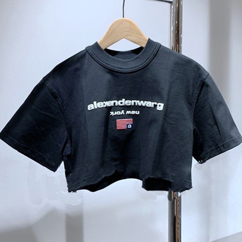 Áo Thun Crotop Form Rộng Tay Ngắn Chất Cotton Mền Mại In Chữ ALEXENDENWARG Ulzzang Style Hàn Quốc TTT0139