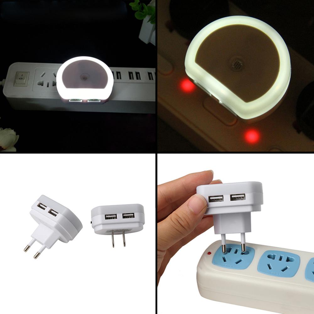 Đèn Led Cảm Biến Hai Cổng Usb Gắn Tường Cho Phòng Ngủ / Phòng Khách # Shopee219