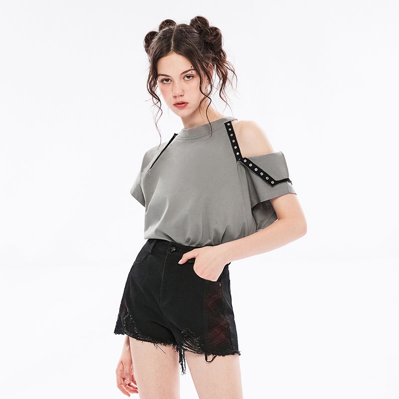 Áo Thun Ngắn Tay Trễ Vai Thời Trang Mùa Hè Dành Cho Nữ
