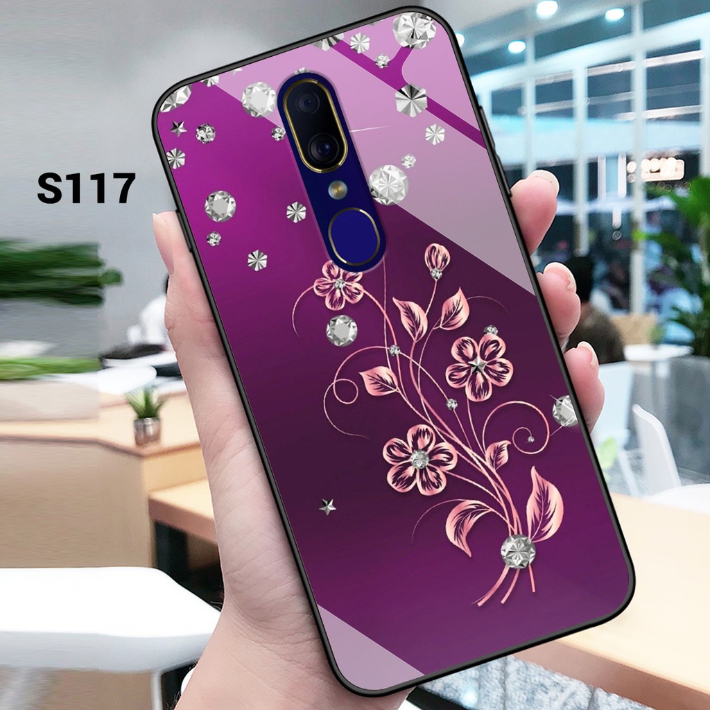 [HOT] Ốp lưng kính cường lực dành cho Oppo F11 - F11 PRO in hính hoa lá