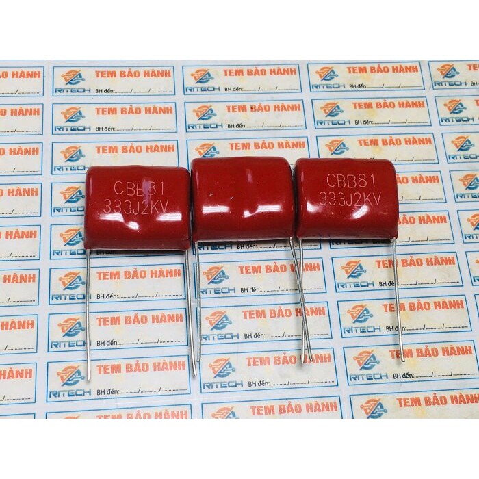 [Combo 10 con] CBB81 2KV-333J 333J 2000V Tụ Cao Áp 0.033uF Kích Thước 20mm