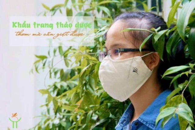 Khẩu trang thảo dược 7 lớp-xanh trơn | BigBuy360 - bigbuy360.vn