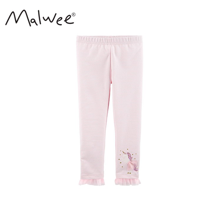 Quần Legging Cho Bé Gái MALWEE Họa Tiết Con Vật, Chất Cotton Xuất Âu Mỹ.