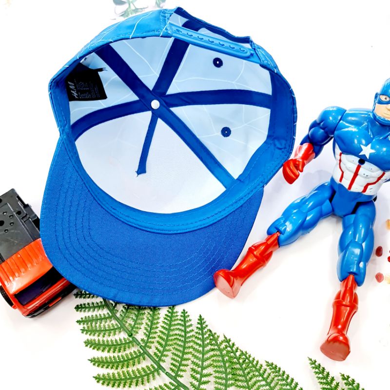 Mũ lưỡi trai Hiphop xuất dư H.M - Nón Snapback trẻ em cho bé trai - Mẫu siêu nhân người nhện 3 mẫu