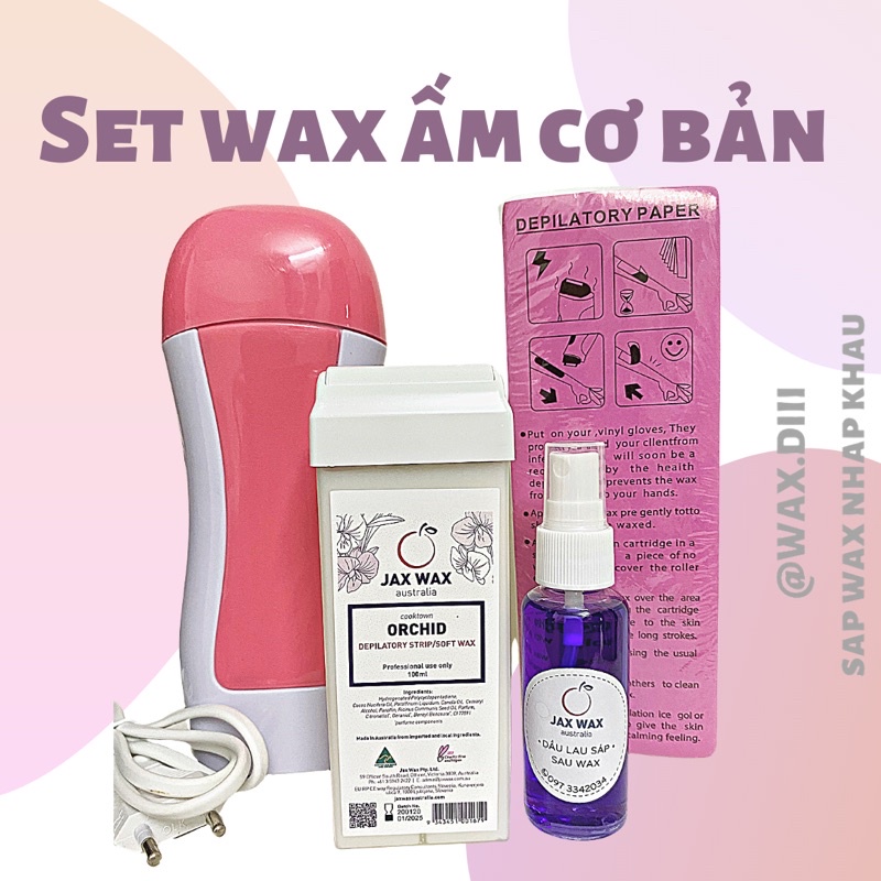 BỘ SÁP WAX ẤM DẠNG CON LĂN CHÍNH HÃNG JAXWAX , NHẬP ÚC