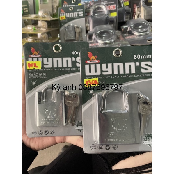 Ổ khoá wynn’s, ổ khoá nhà có vai chống cắt. đủ cỡ 40mm,50mm,60mm