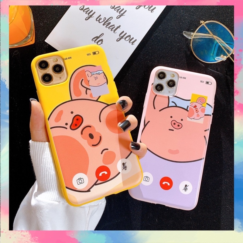 Ốp Lưng Silicon Pig Call đủ dòng điện thoại- H333