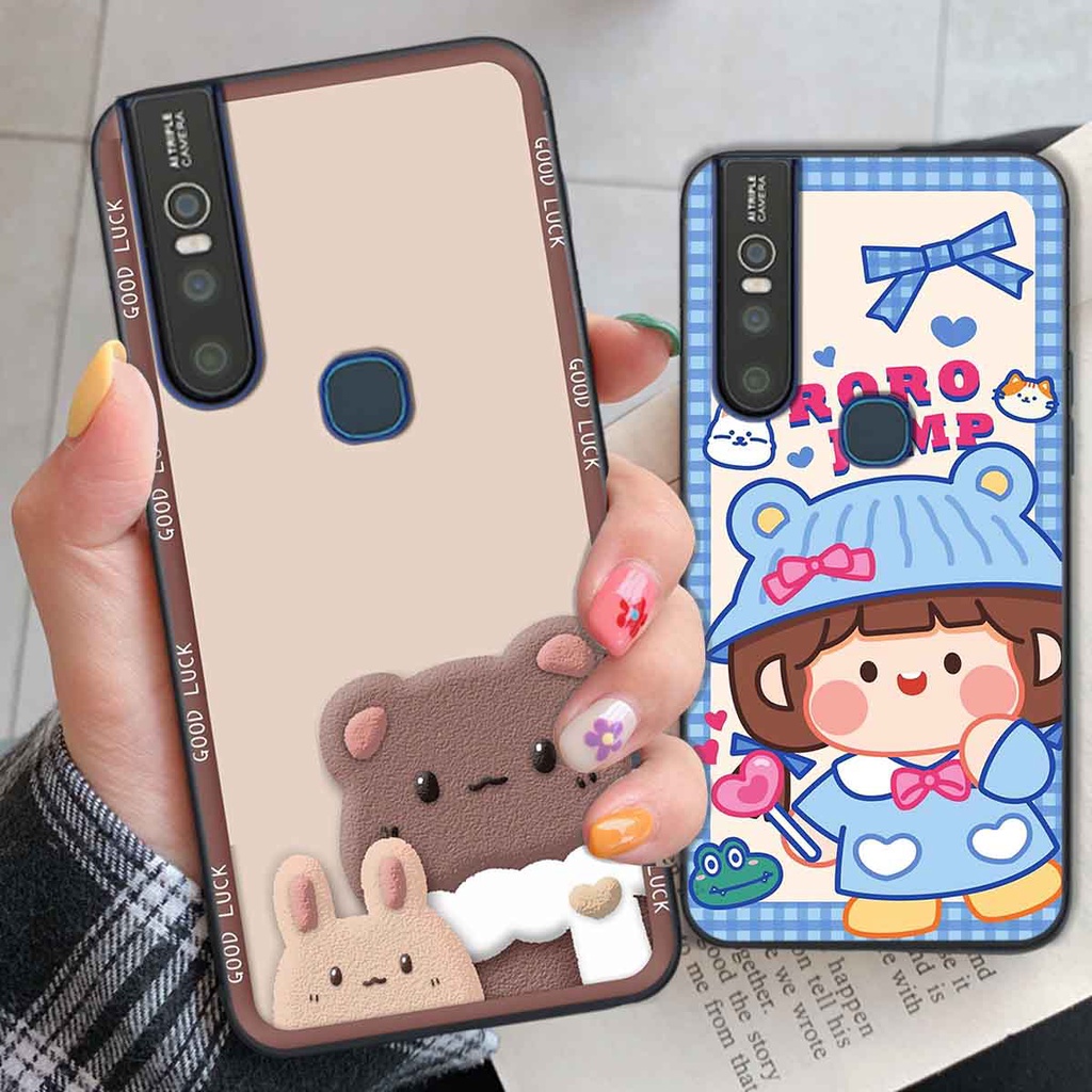 Ốp Vivo V15 / V15 Pro bear brick, gấu đáng yêu, dễ thương