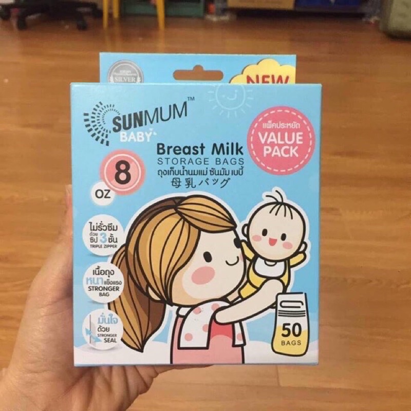 (tặng bút viết thông tin)Combo 2 hộp túi trữ sữa Summum 100 túi