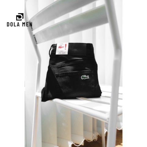 Quần Jean Nam LACOSTE ĐEN Jean mềm mịn Hàng Xuất Xịn Dolamen CÓ Big Size