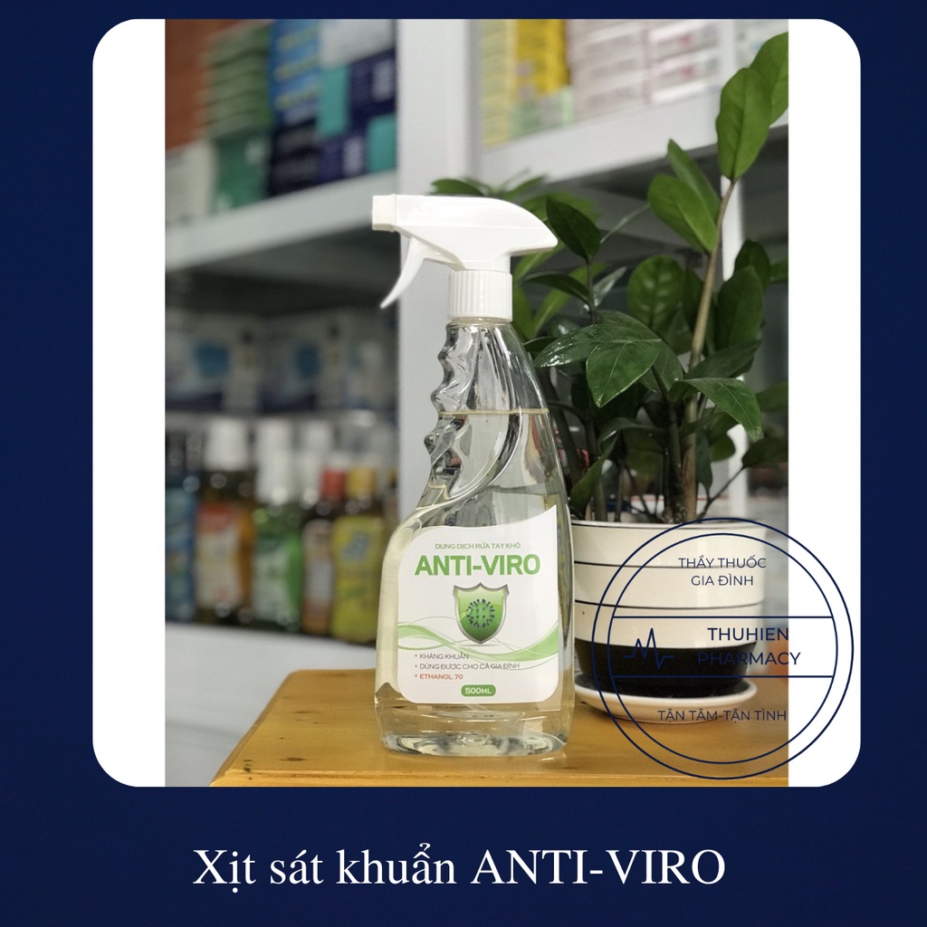 Dung dịch xịt rửa tay khô ANTI-VIRO kháng khuẩn, ngăn ngừa vi.rus và các bệnh truyền nhiễm | BigBuy360 - bigbuy360.vn