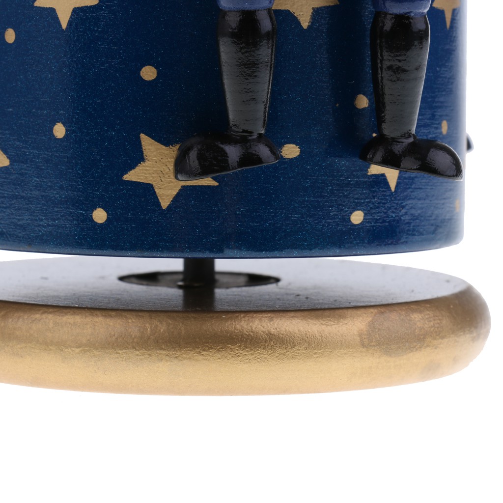 Hộp Nhạc Bằng Gỗ Vẽ Họa Tiết Bong Bóng 61 Dùng Trang Trí Nhà Cửa