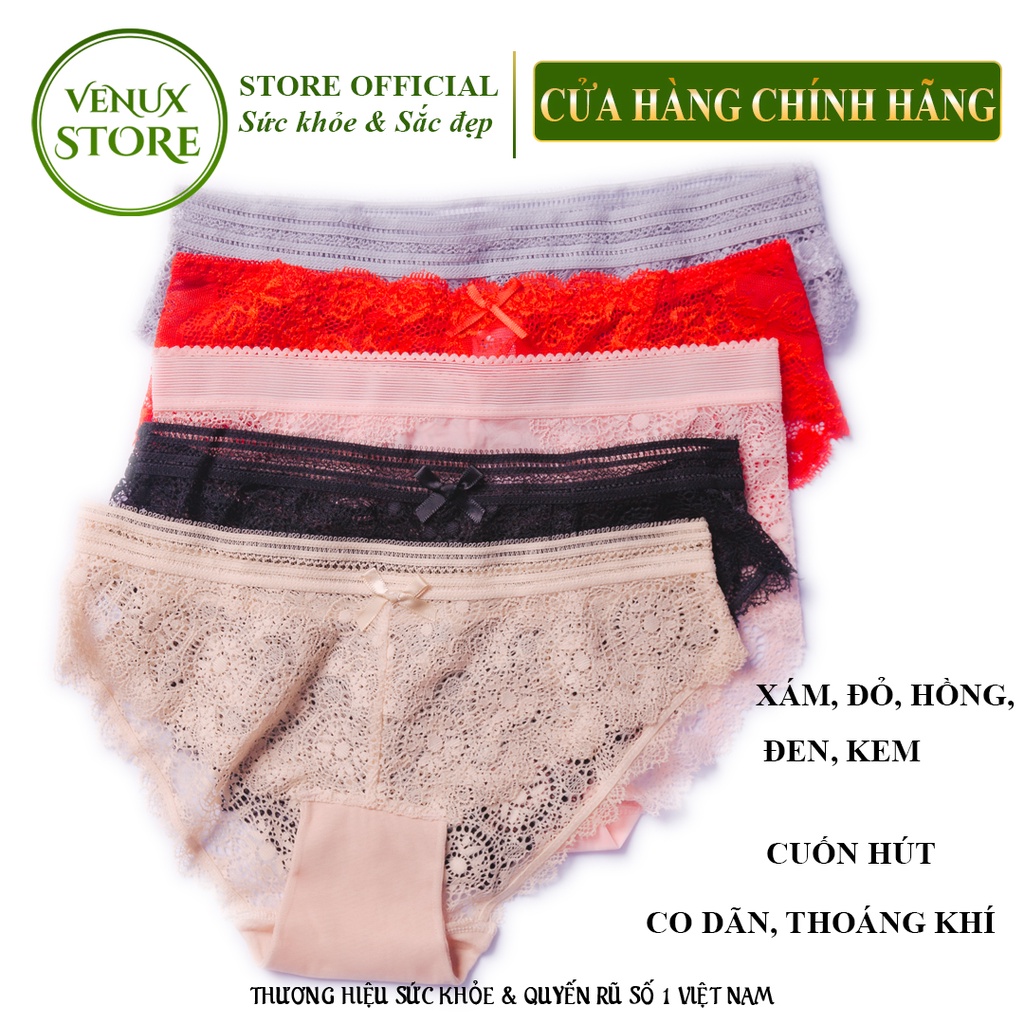 Quần Lót Ren Nữ, Mềm Mại, Xuyên Thấu, Gợi Cảm, Co Dãn 5 Màu - QL10