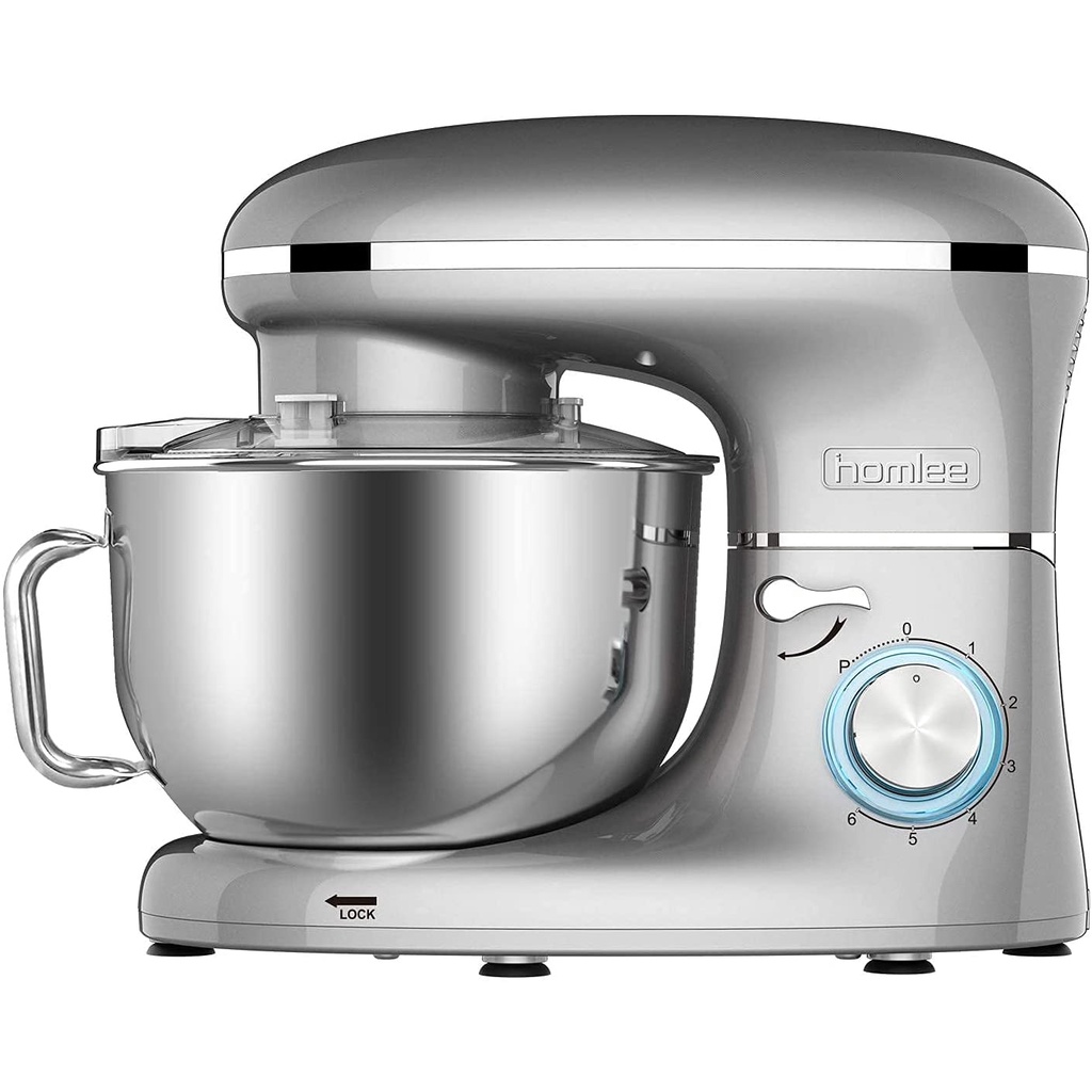 Máy nhào bột HOMLEE 5.5L 1500W - Máy đánh trứng, đánh kem, trộn salad, chả giò, trà bông - Hàng chính hãng bán tại Đức