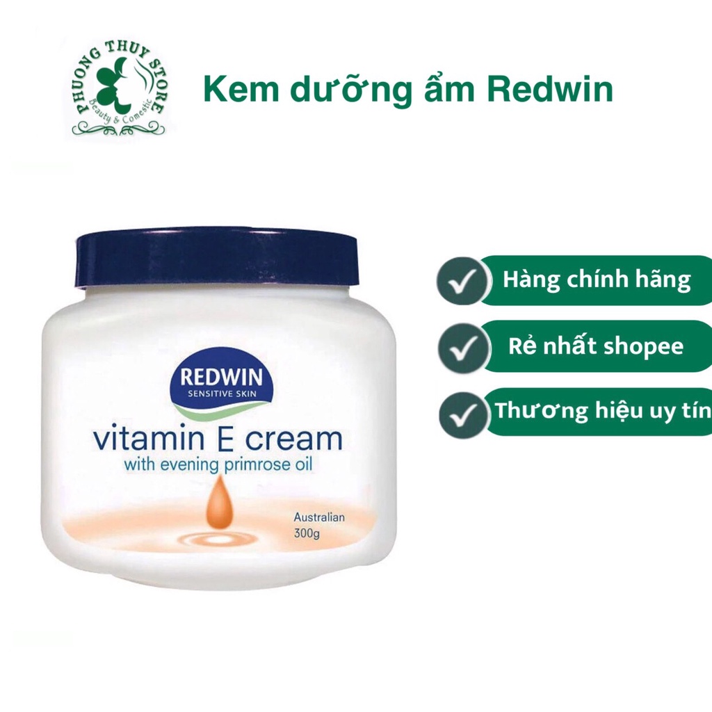Kem dưỡng ẩm REDWIN siêu dưỡng da vitamin E ÚC 300g