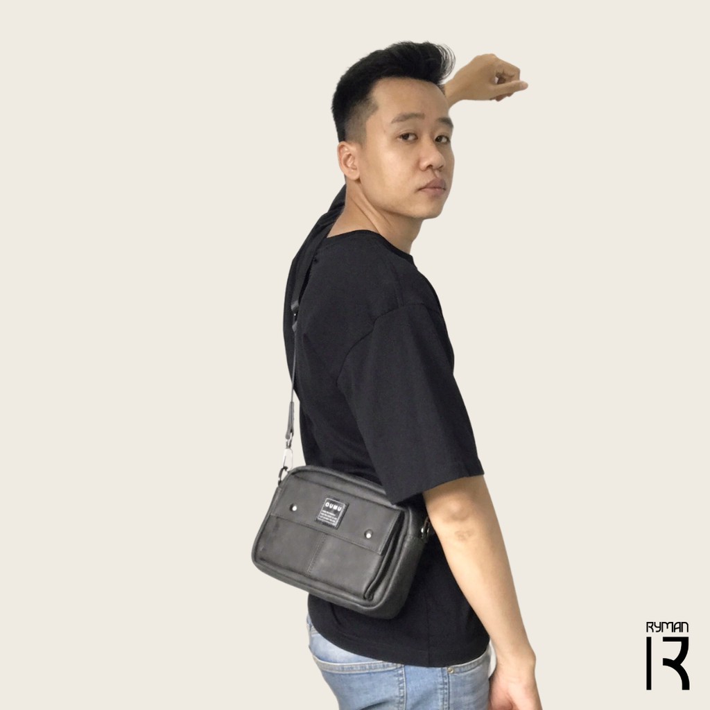 Túi đeo chéo nam OUMU bag Da PU chống nước, túi chéo nam phù hợp cho học sinh, sinh viên đi chơi đi du lịch | BigBuy360 - bigbuy360.vn