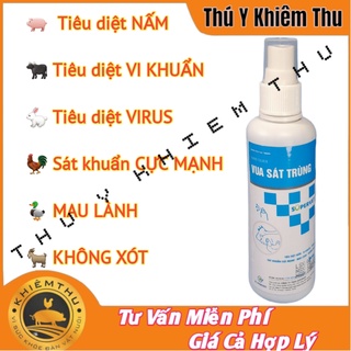 Sát trùng truồng trại, vua sát trùng, sát trùng, cồn thú y, sát trùng heo, 50ml, dạng xịt nhanh,sát trùng