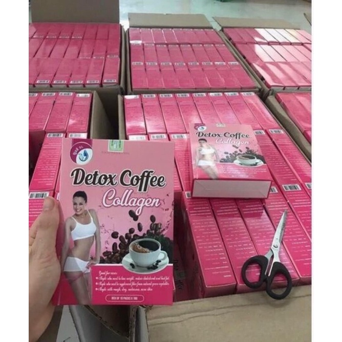 Detox Cà Phê Giảm Cân Colagen Hộp 10gói Giảm Mạnh