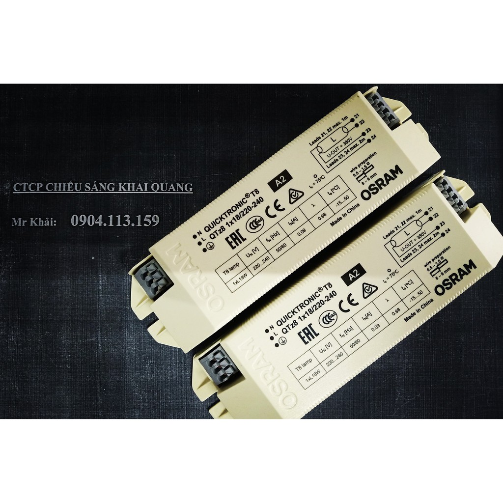 (SALE) Tăng phô Ballast Osram QTz8 1x18/220-240 cho bóng tuýp 18W