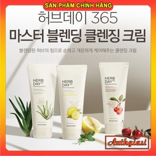 Kem tẩy trang The Face Shop Herb Day 365 Master Blending Cleansing Cream TFS làm sạch sâu KTT 170ml