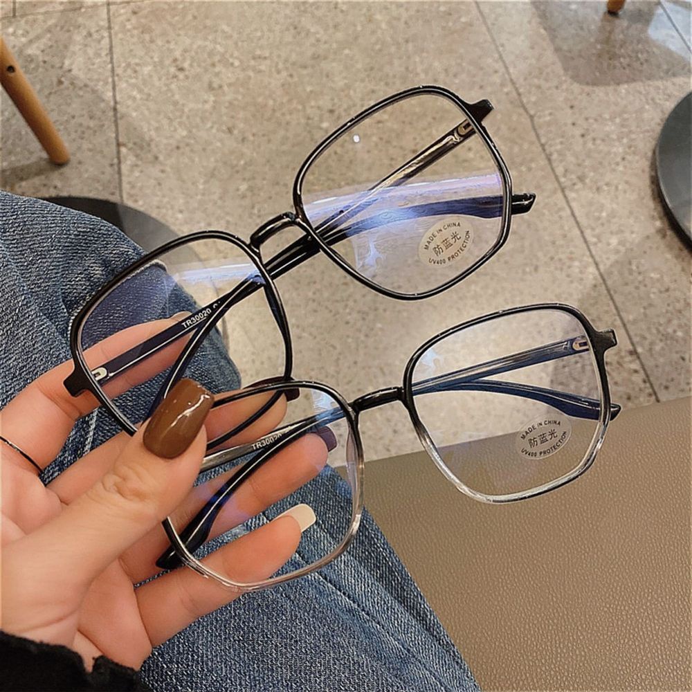 Mắt kính gọng vuông trong suốt phong cách hàn quốc cổ điển thời trang cho nam