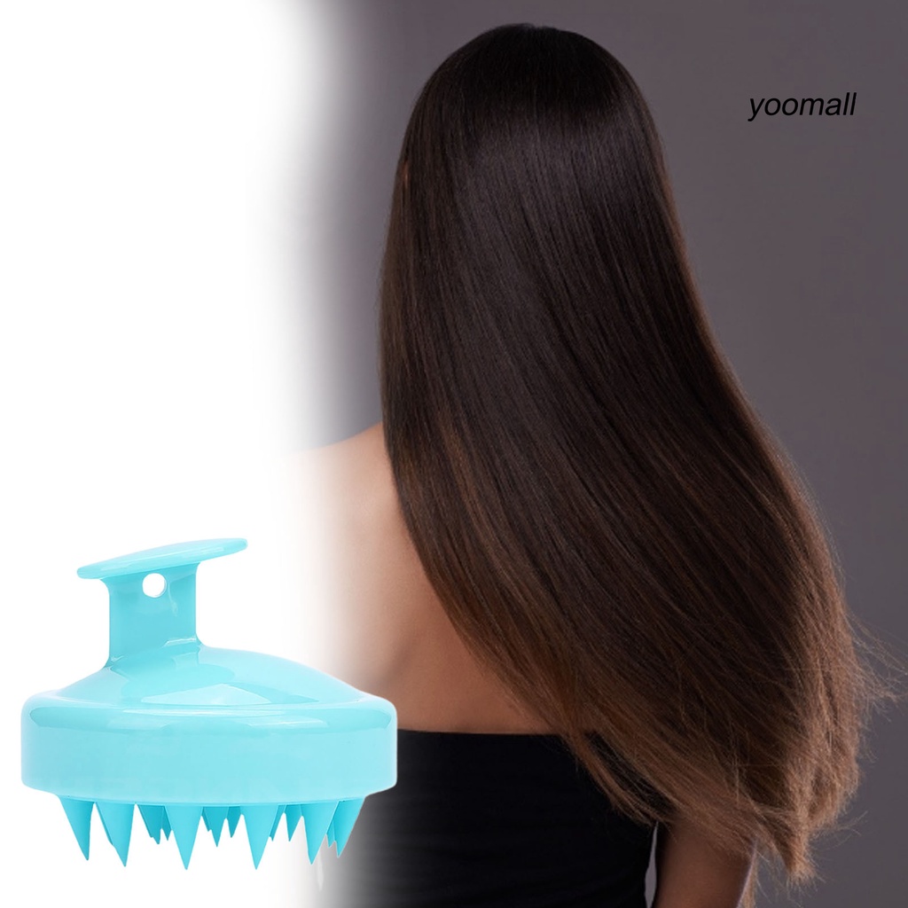 [Hàng mới về] Lược gội massage da đầu bằng silicon chống trượt tiện dụng