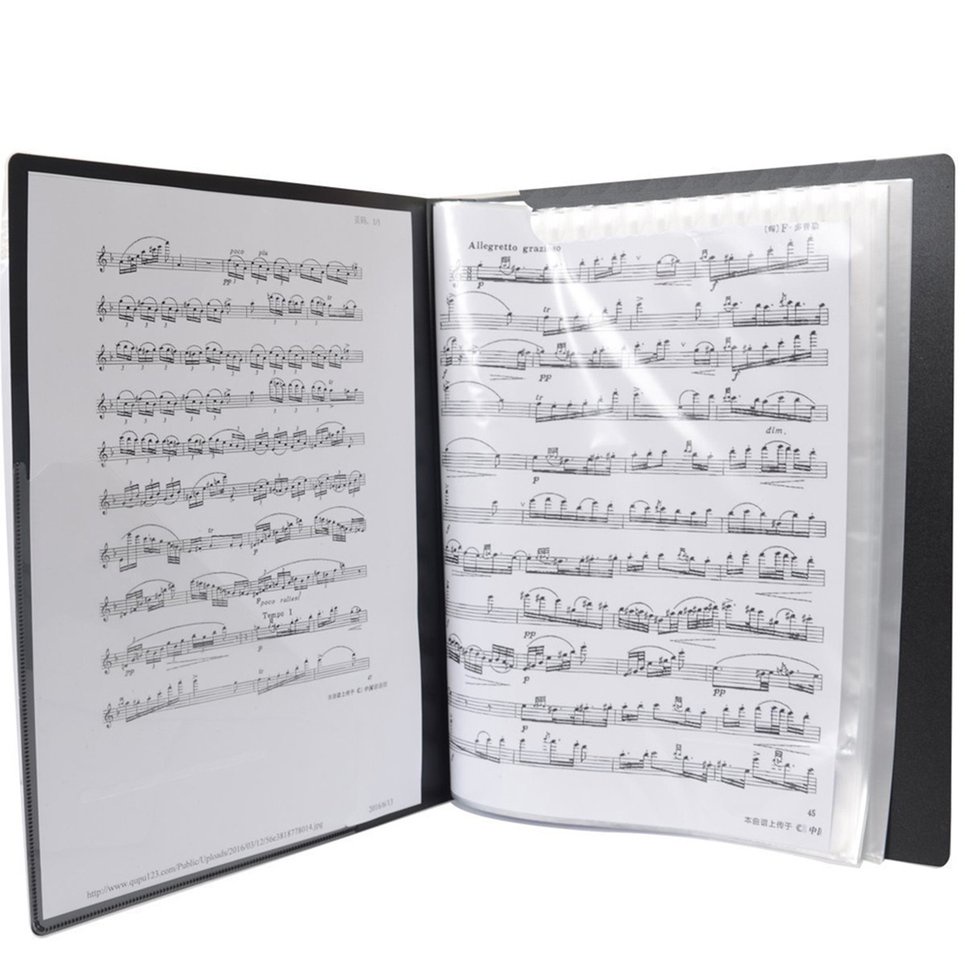 40 Sheets Documents Folder Waterproof Plastic Reusable Paper Pockets