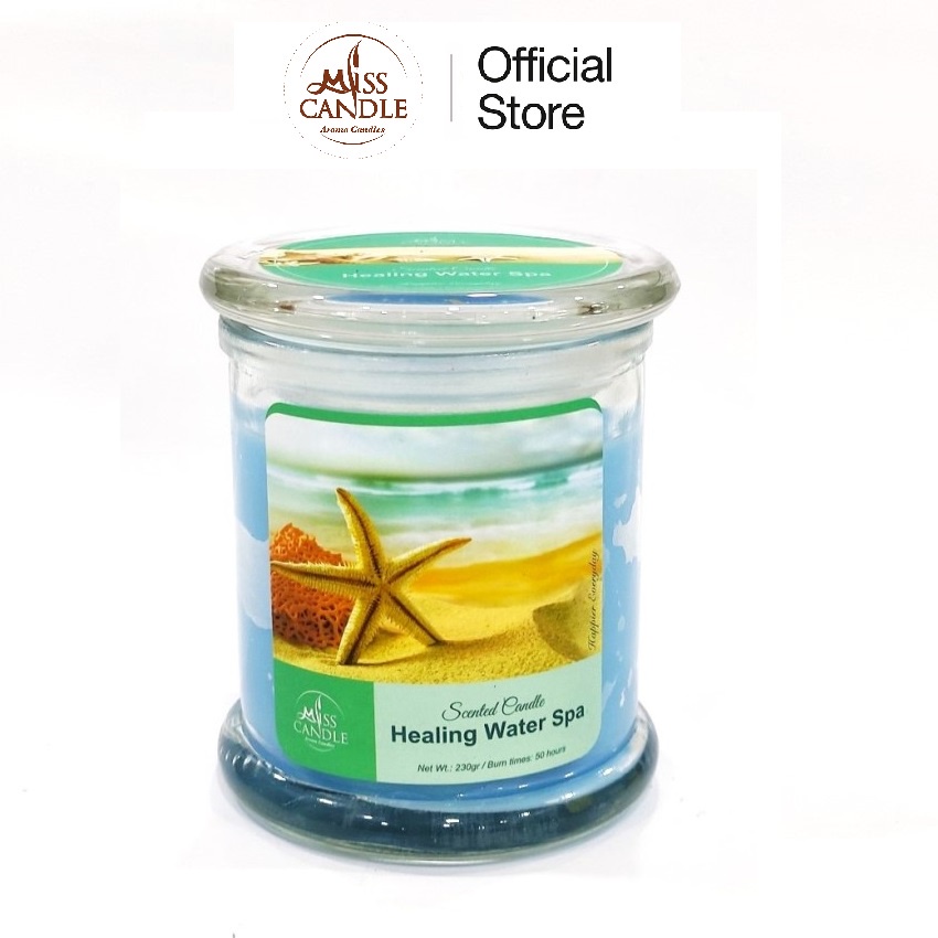 Nến thơm hũ Miss Candle NQM3414 Healing Water Spa 230g (Hương gió biển)