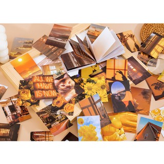 Tệp sticker vintage, aesthetic cá tính màu cực mê trang trí sổ 50 tấm