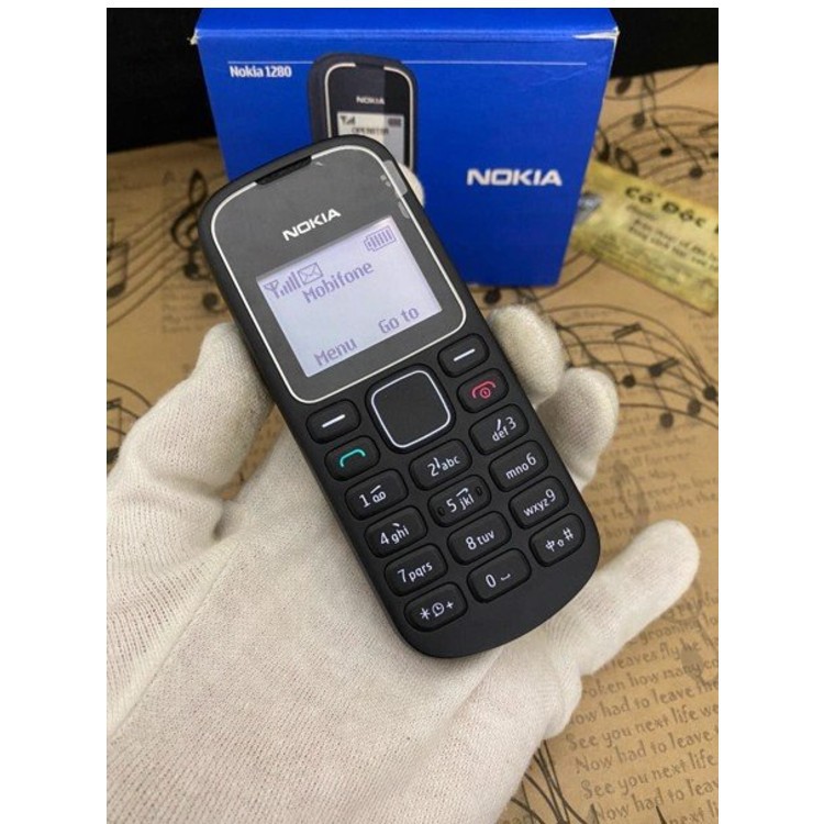 Điện thoại Nokia 1280 chính hãng , fullbox kèm pin, sạc có tem bảo hành