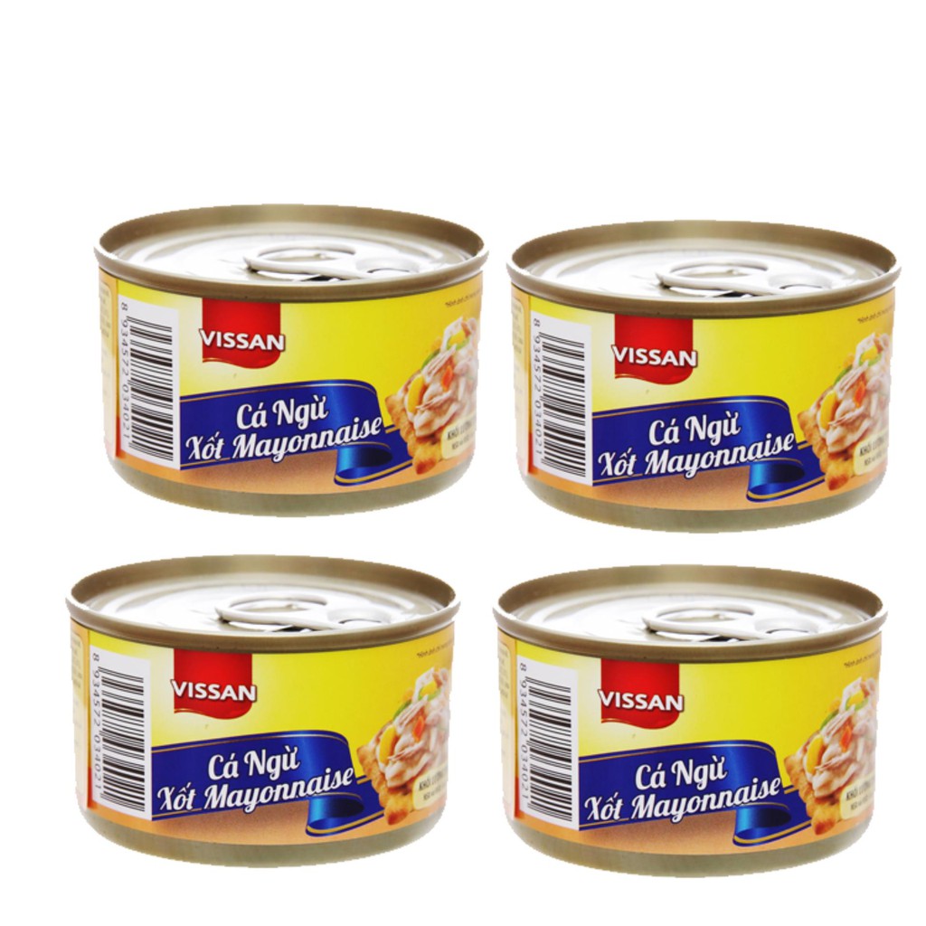 Combo 4 Cá Ngừ Xốt Mayonnaise Vissan 85g (Date 2023)