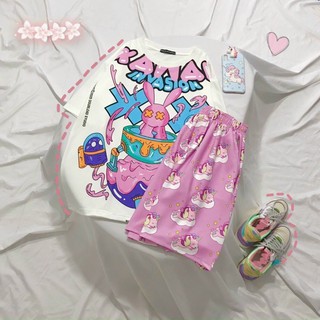 🔥mẫu thật bigsize vừa🔥set áo thun + quần siêu hot