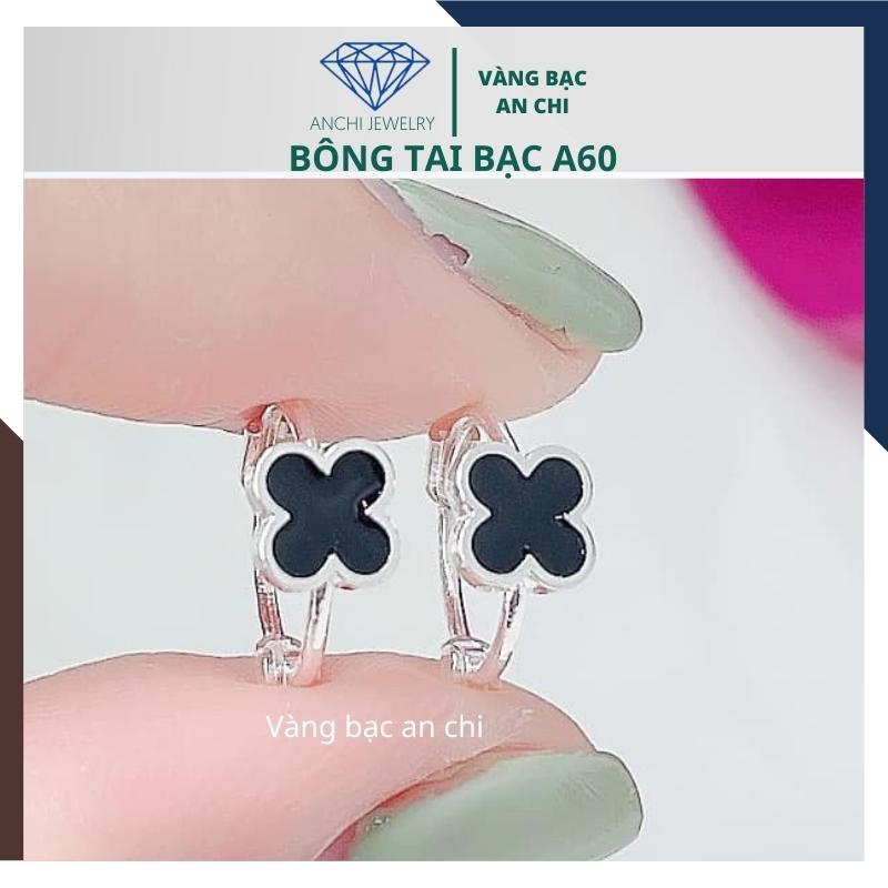 Khuyên tai nam nữ bạc tròn đính ngôi sao dài - bạc ý 925 cao cấp - Anchi jewelry , NHIỀU MẪU