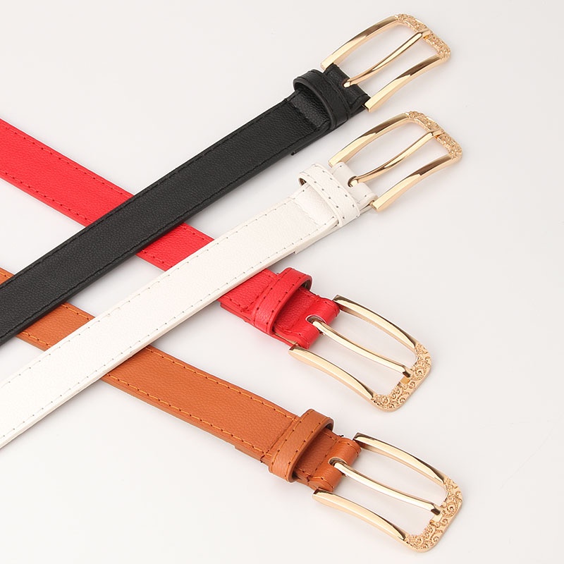 Thắt Lưng Khóa Kim Loại Khắc Họa Tiết Thời Trang Cho Nữ