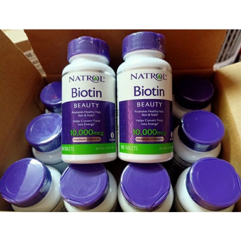 Viên Uống Hỗ Trợ Mọc Tóc Và Chống Rụng Tóc Natrol Biotin Beauty 10,000mcg Hộp